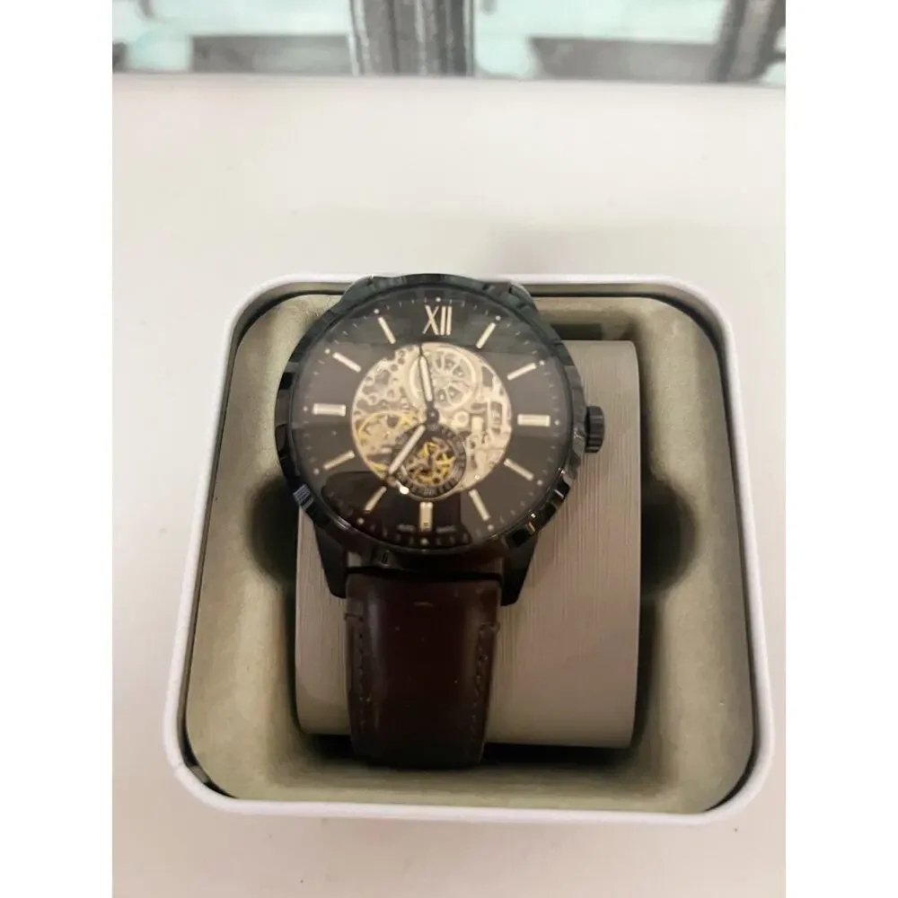 Fossil Men's Townsman ME3155 Automatic Watch, Skeleton Dial